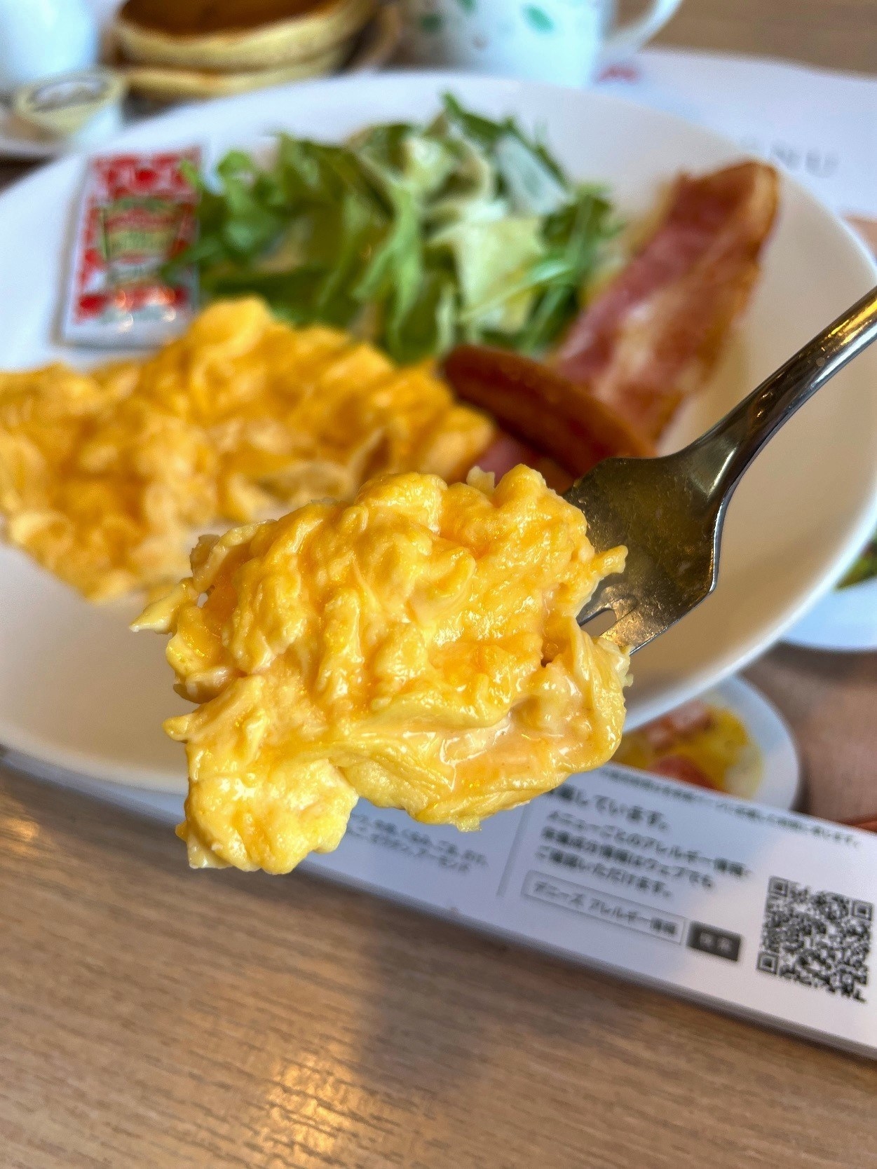 デニーズのオススメのメニュー「スクランブルエッグモーニング」