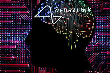 a photo illustration of a neuralink brain