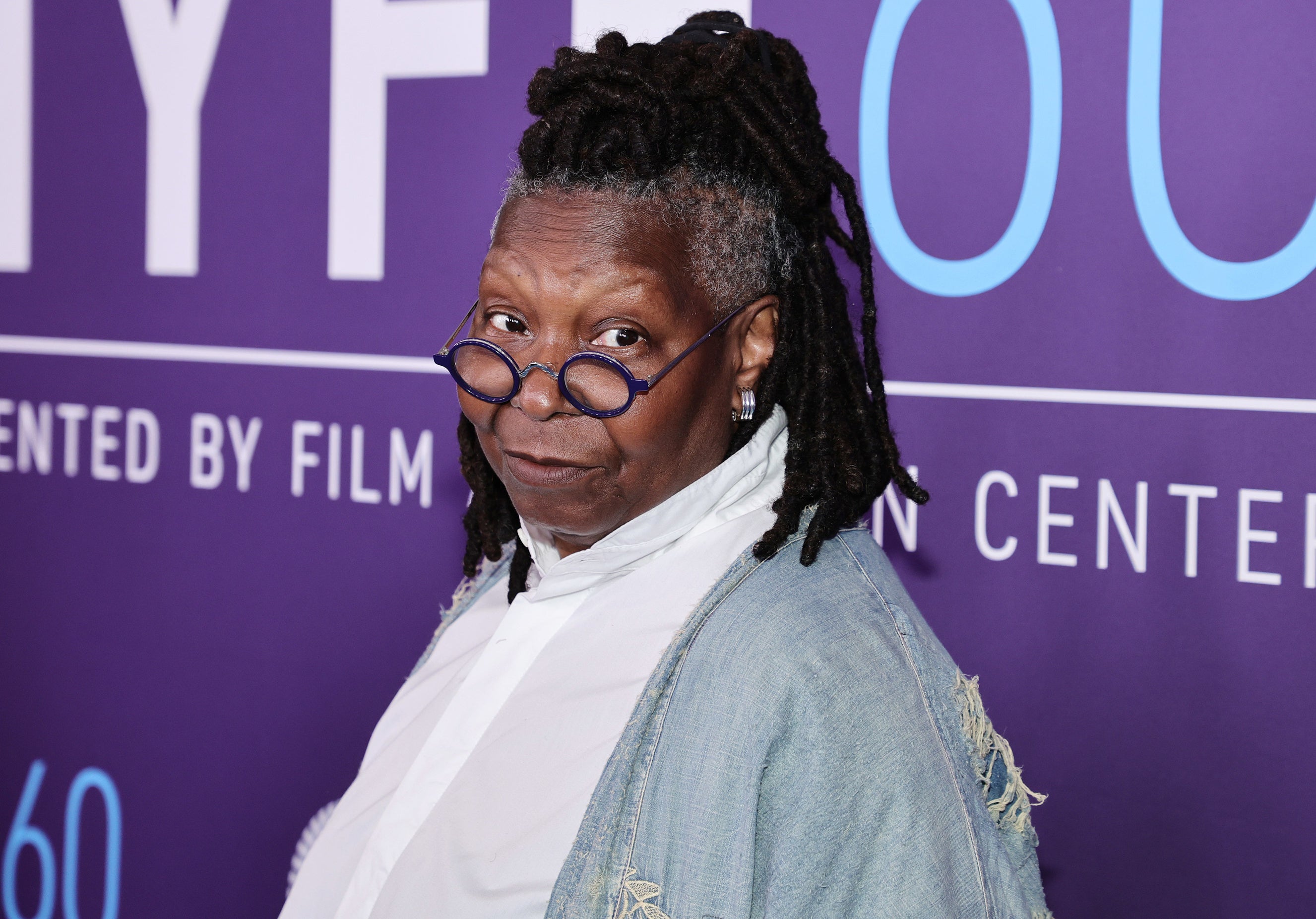 A closeup of Whoopi