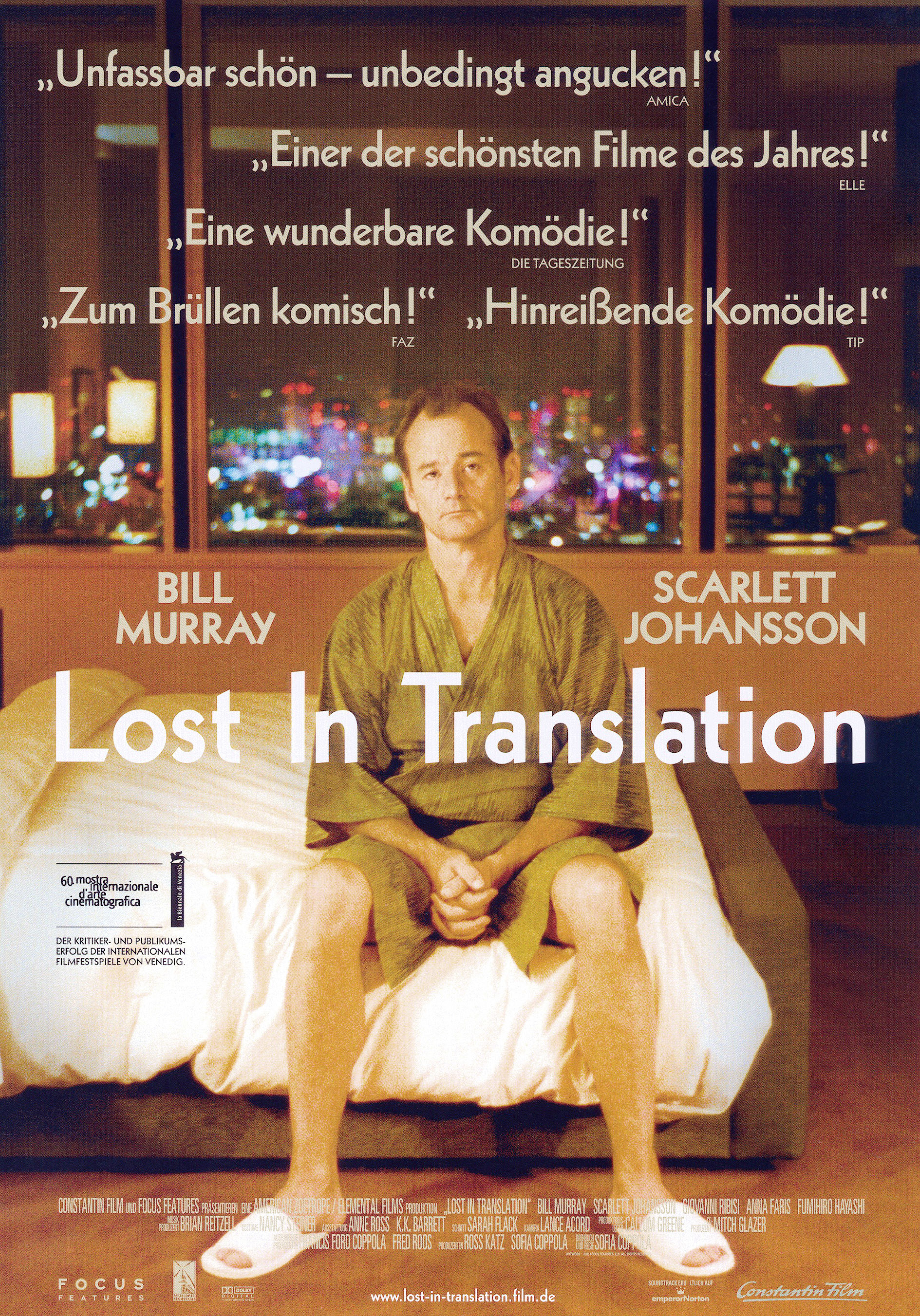 movie poster with bill murray sitting on a bed
