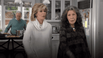Grace and Frankie mic drop