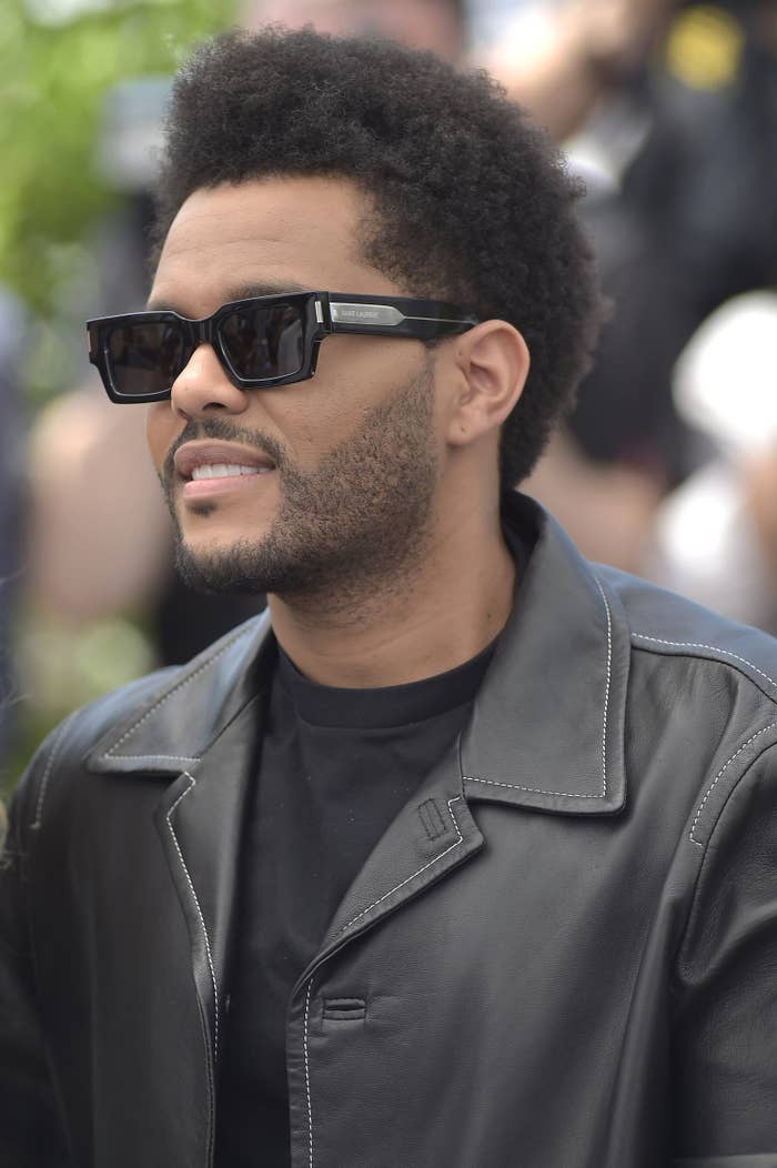 closeup of the weeknd