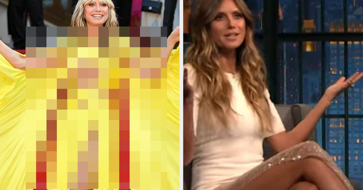 Heidi Klum Wore A Sexy Yellow Dress To Cannes And Unfortunately She Had A Wardrobe Malfunction 