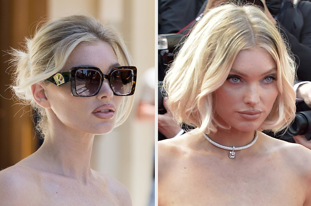 Supermodel Elsa Hosk Wore A Cannes Dress That Looked Like She Was Wearing Two Dresses At Once, And It's Very Trippy