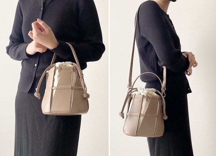 ZARAのおすすめのバッグ「カットワークバケットバッグ」