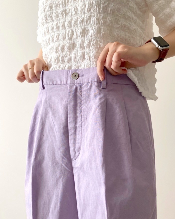 ユニクロのオススメのファッション「リネンブレンドタックワイドパンツ（丈標準67～69cm）セットアップ可能」