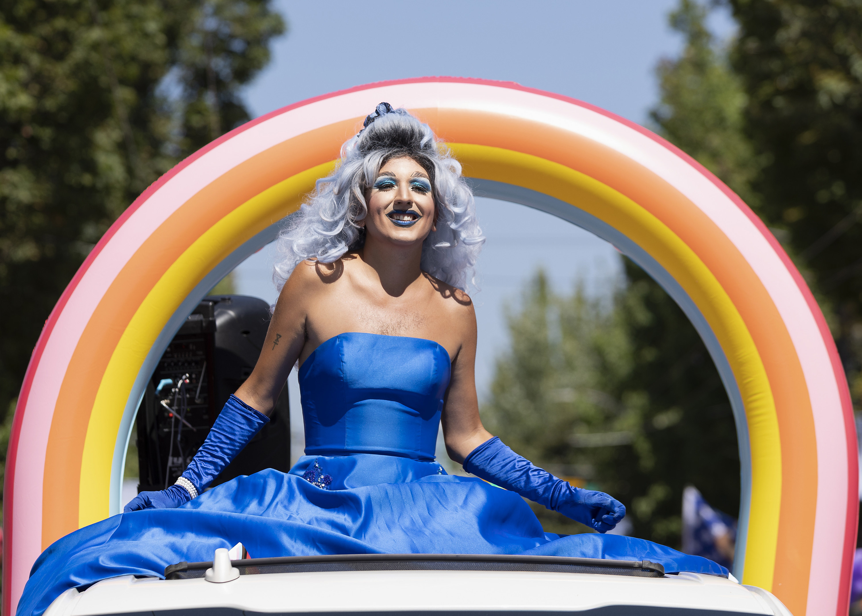 drag queen in parade