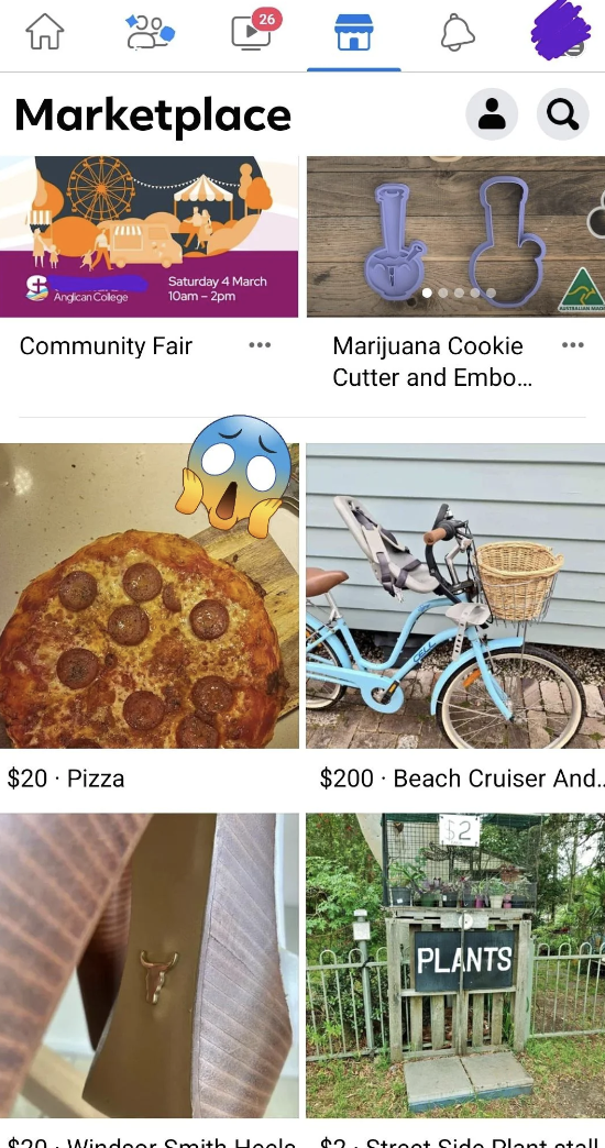 A pizza pie selling for $20