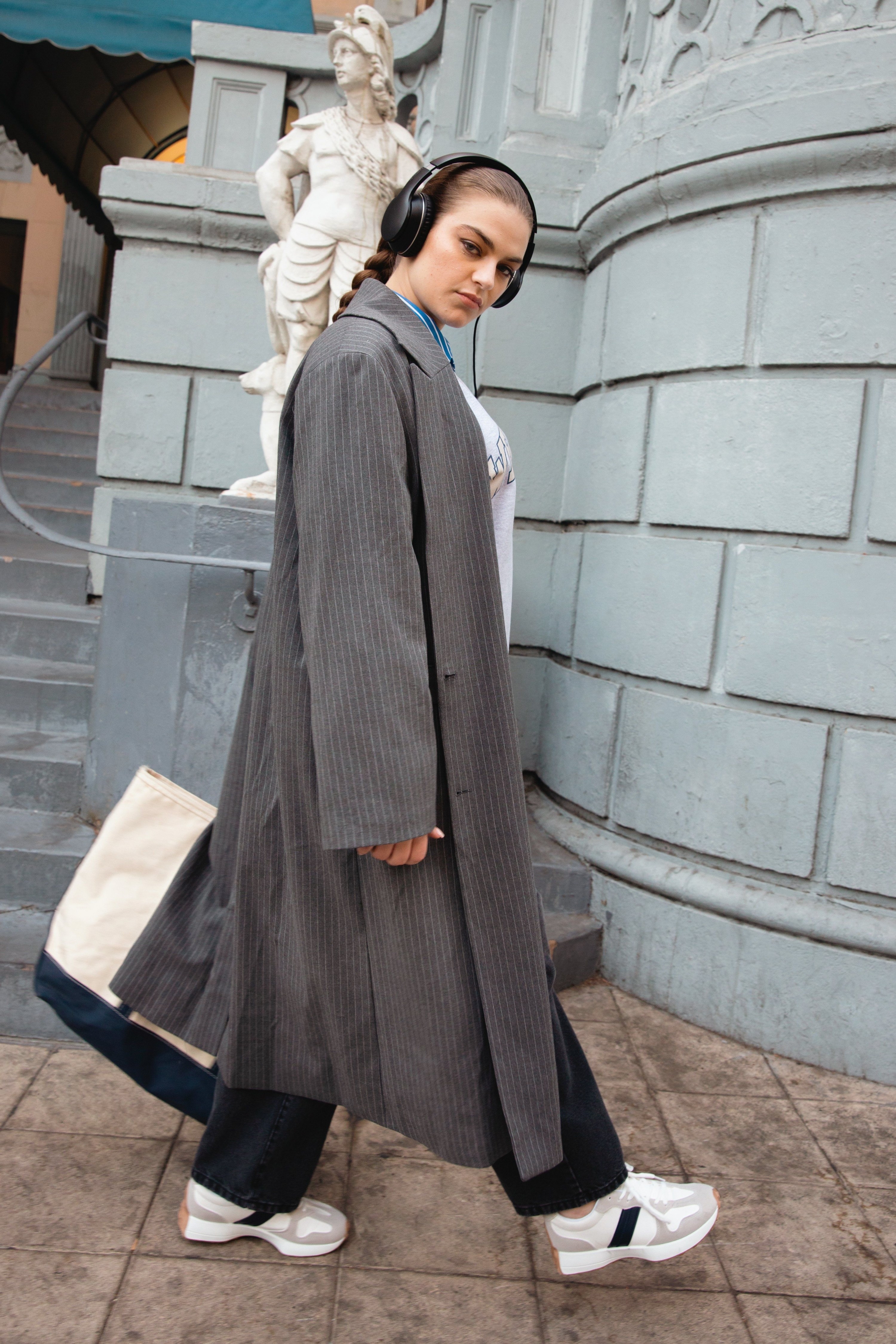 model wearing the trench