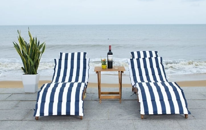 The patio lounge chairs