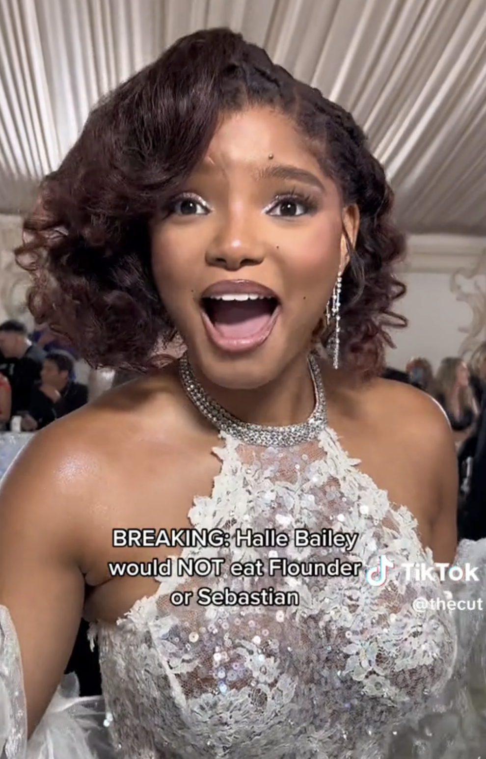 Halle Bailey Little Mermaid Eat Flounder Interview