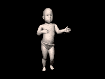 A illustration GIF of a dancing baby