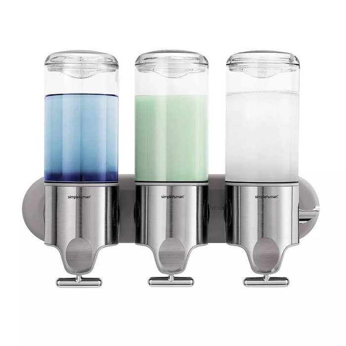 The soap dispenser with three chambers