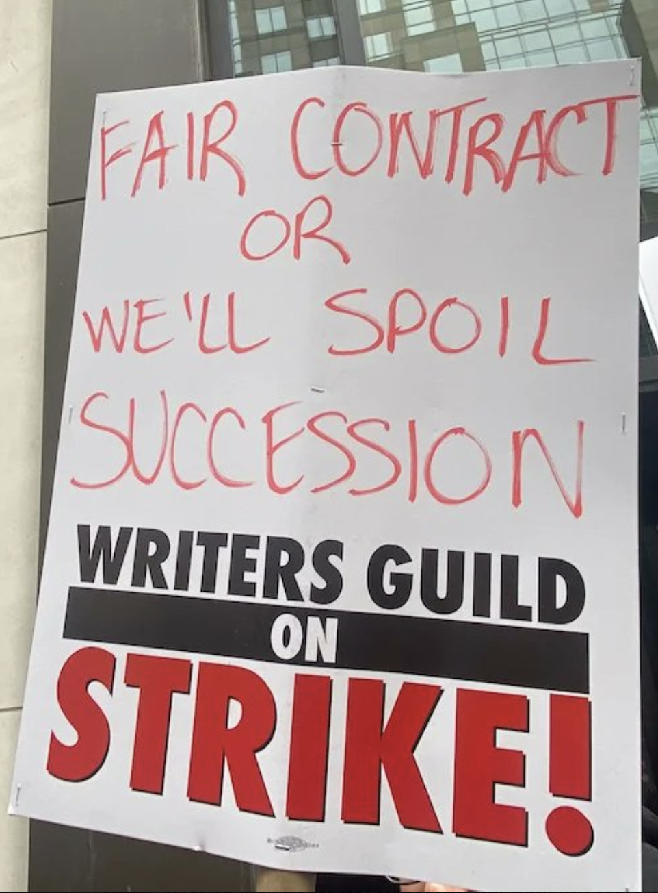 &quot;Fair contract or we&#x27;ll spoil Succession&quot;