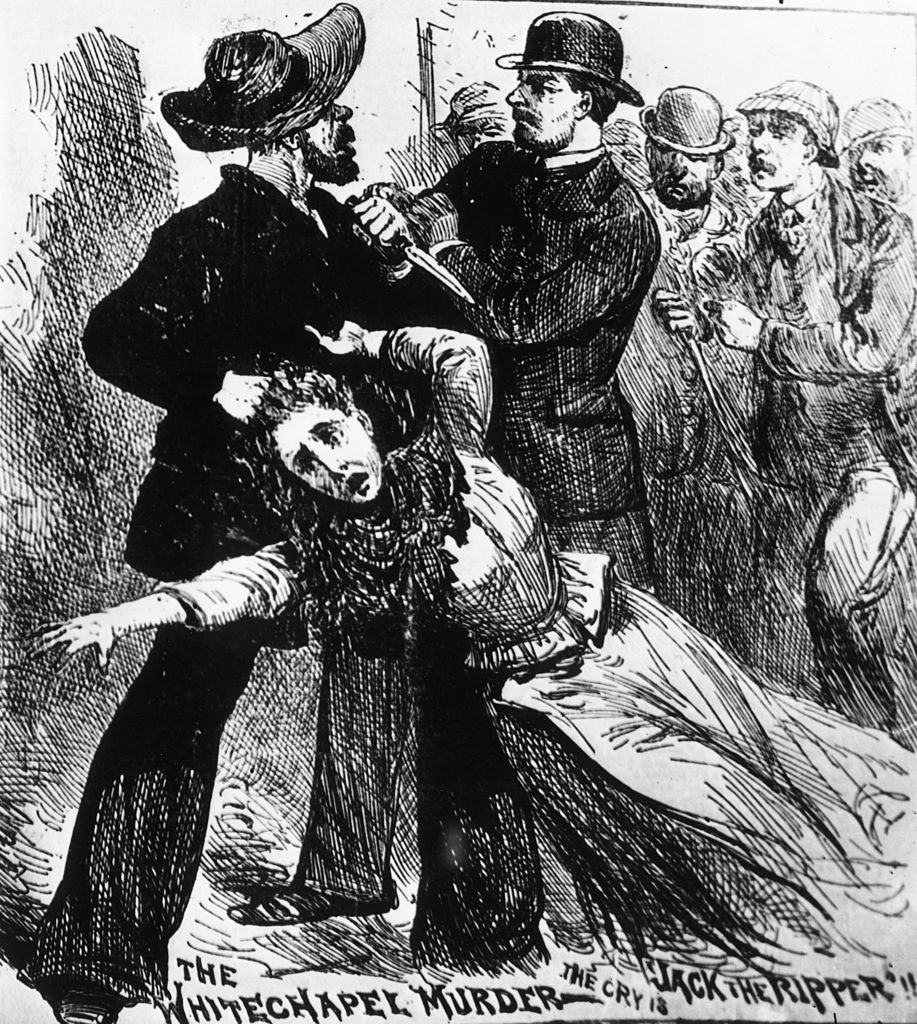 old sketch of jack the ripper being caught red handed