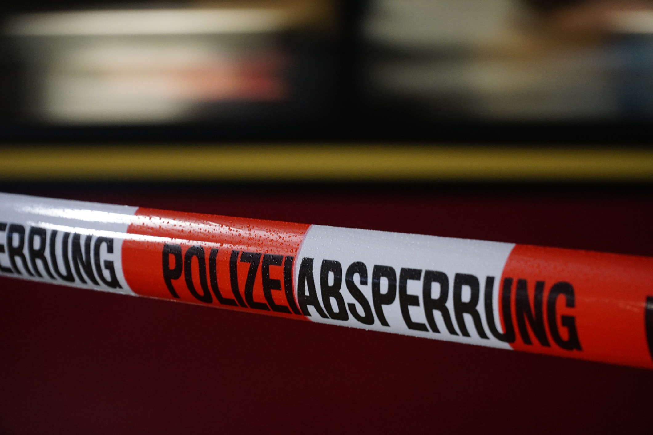 police tape at a crime scene in germany