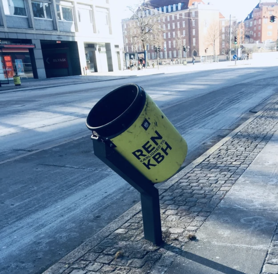 A trashcan in Denmark