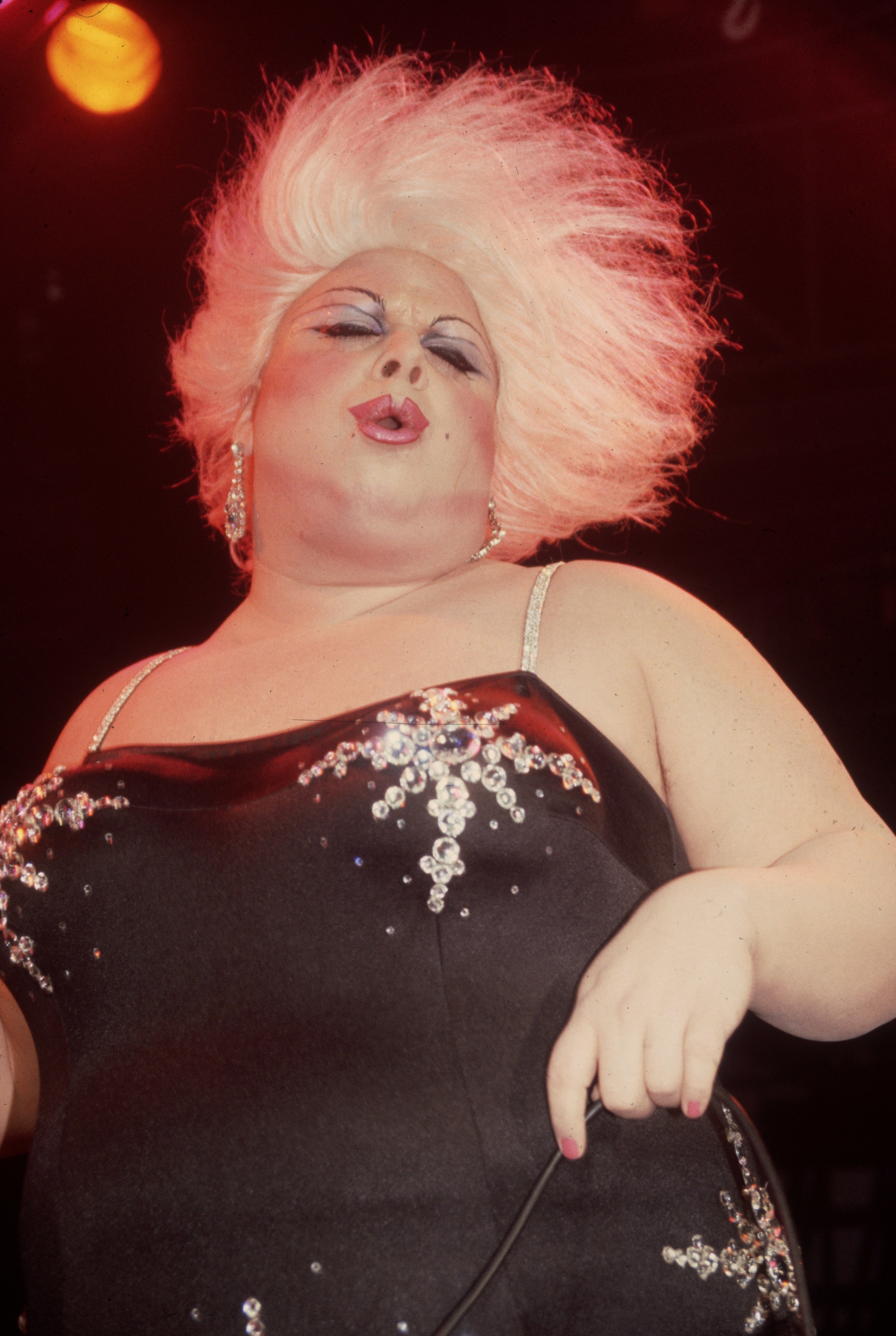 Divine performing on stage