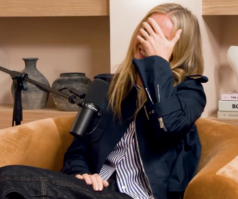 Gwyneth Paltrow with her hand on her head in disbelief