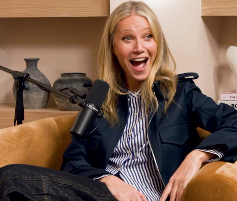 Gwyneth Paltrow with her mouth open in shock