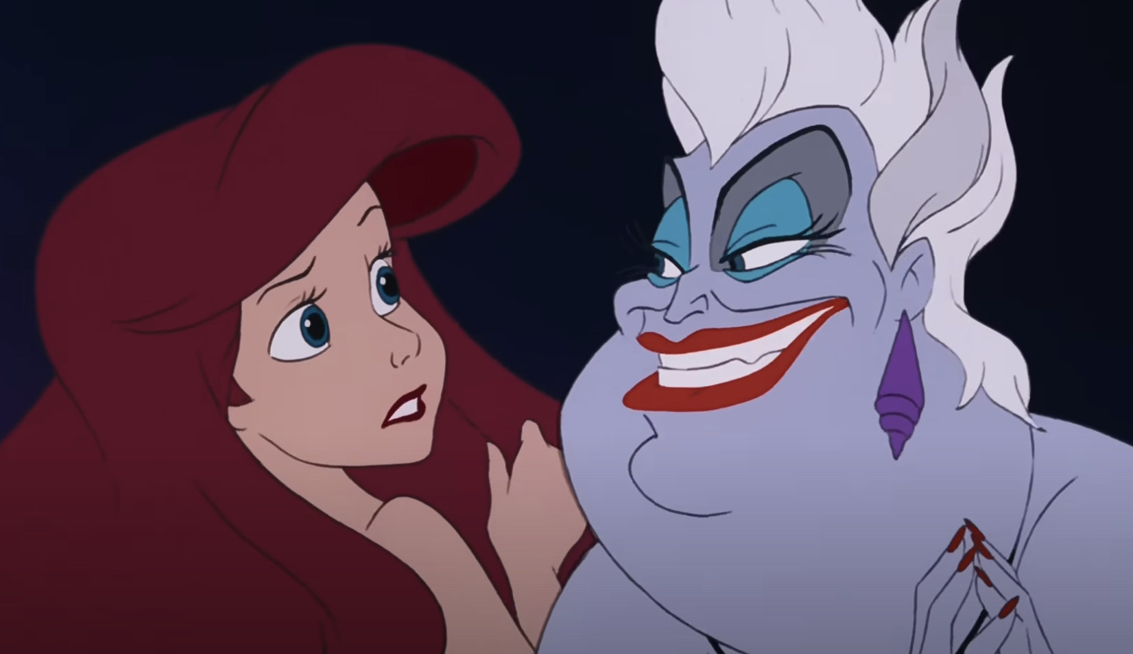 Ariel and Ursula face to face