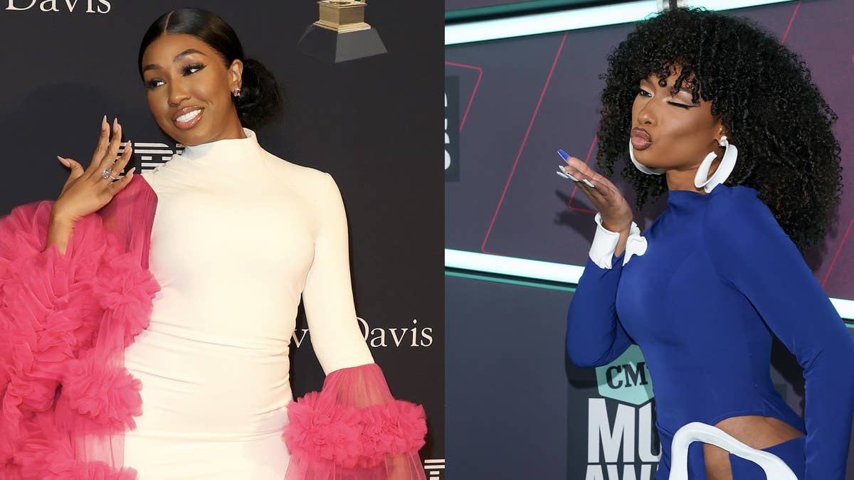 “I’ma smash, all day and tomorrow," Caresha said of Megan Thee Stallion in an interview with Jason Lee. "She really can, like, take me up and throw down.”