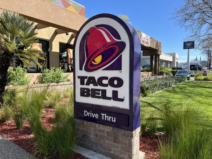 Taco Bell drive-thru sign