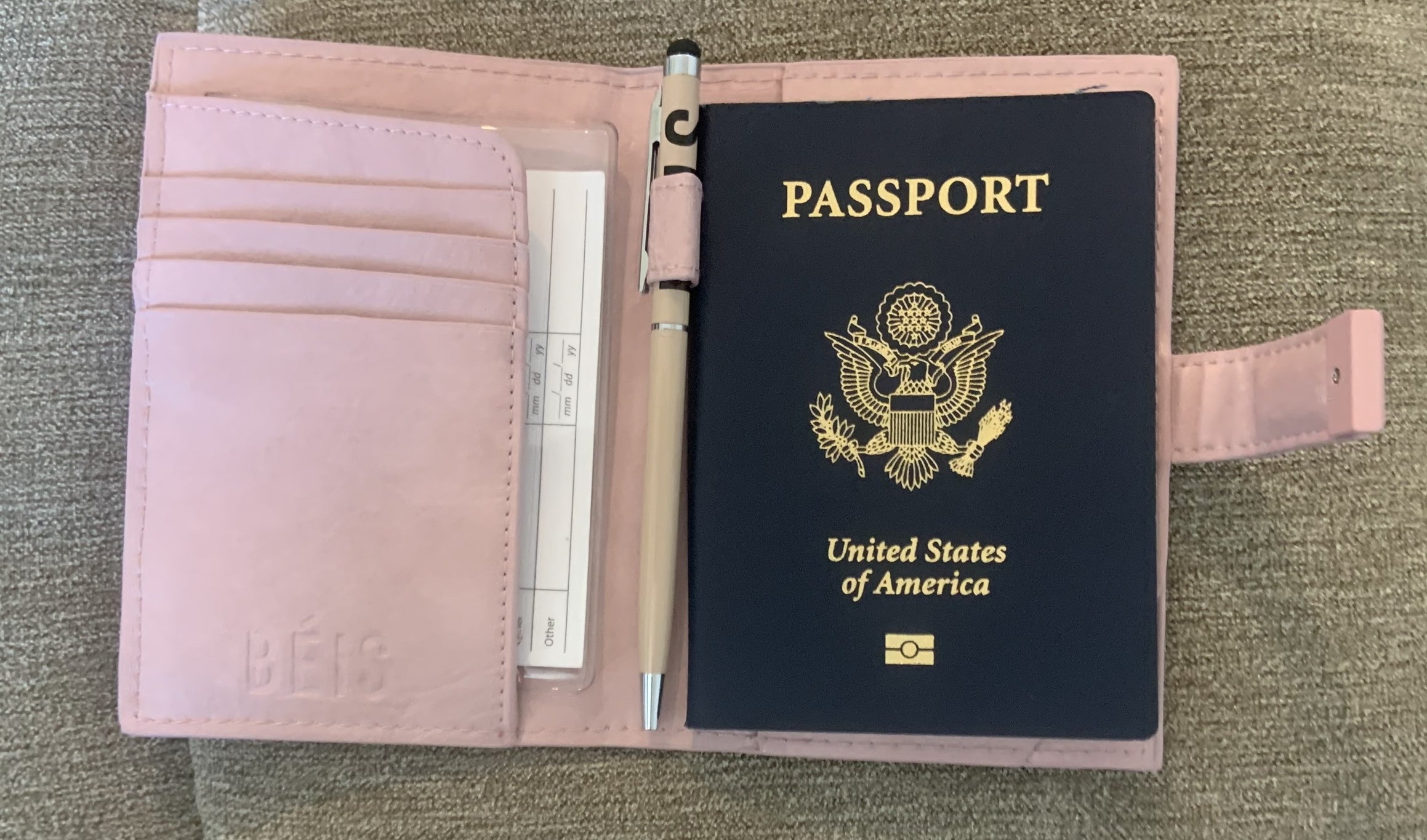 passport inside the wallet