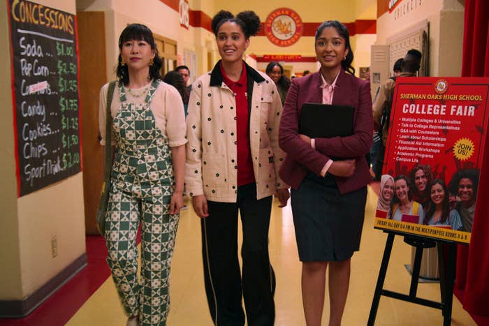 Ramona Young as Eleanor Wong, Lee Rodriguez as Fabiola Torres, Maitreyi Ramakrishnan as Devi