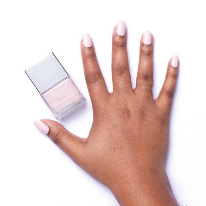 Model hand showing off Butter London Nail Polish