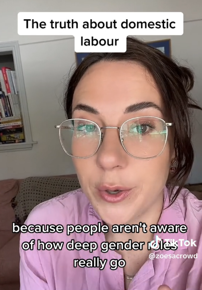 Screenshot from Zoe's TikTok video
