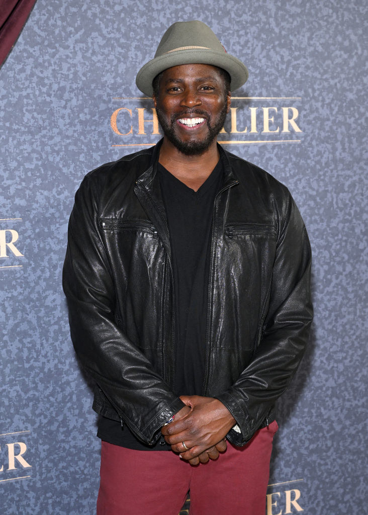 A closeup of Harold Perrineau smiling on the red carpet