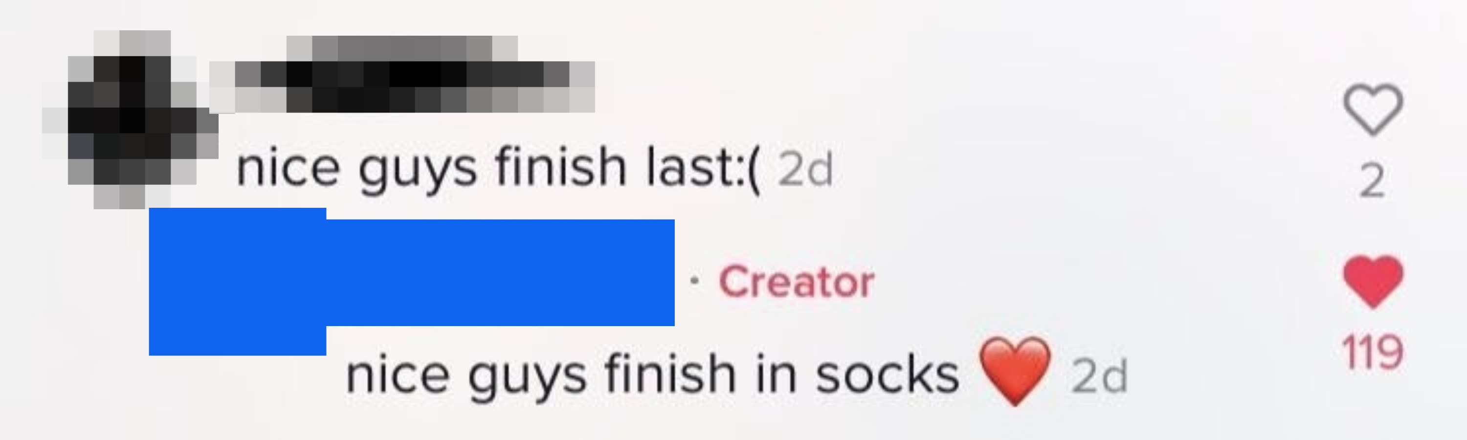 &quot;nice guys finish in socks&quot;