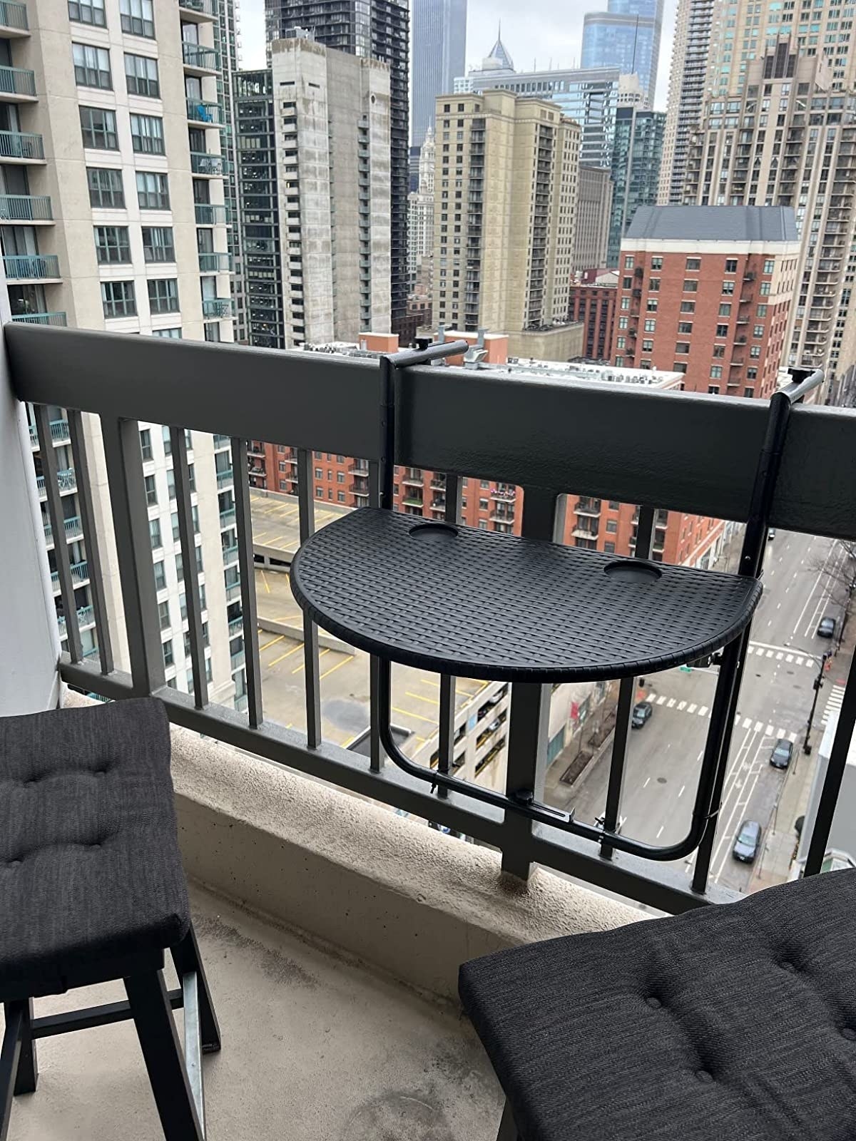 Reviewer photo of the table on a balcony