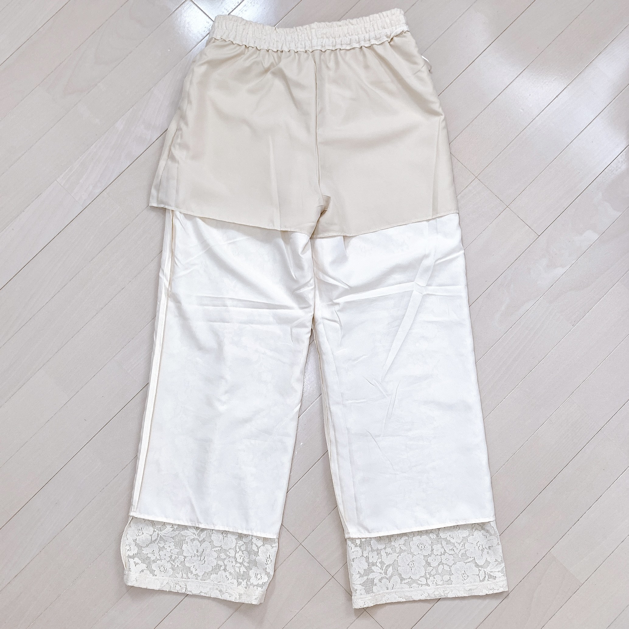 GU(ジーユー)のおすすめのレディースアイテム「レースイージーパンツ+E(セットアップ可能)」