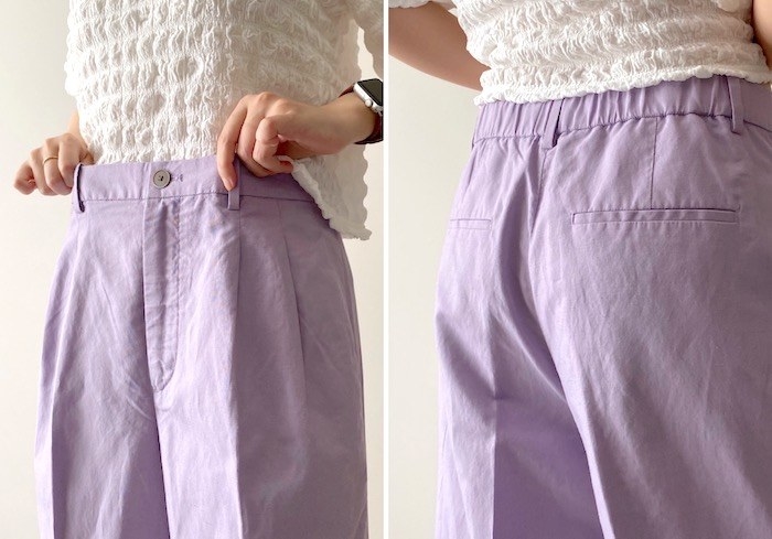 ユニクロのオススメのファッション「リネンブレンドタックワイドパンツ（丈標準67～69cm）セットアップ可能」