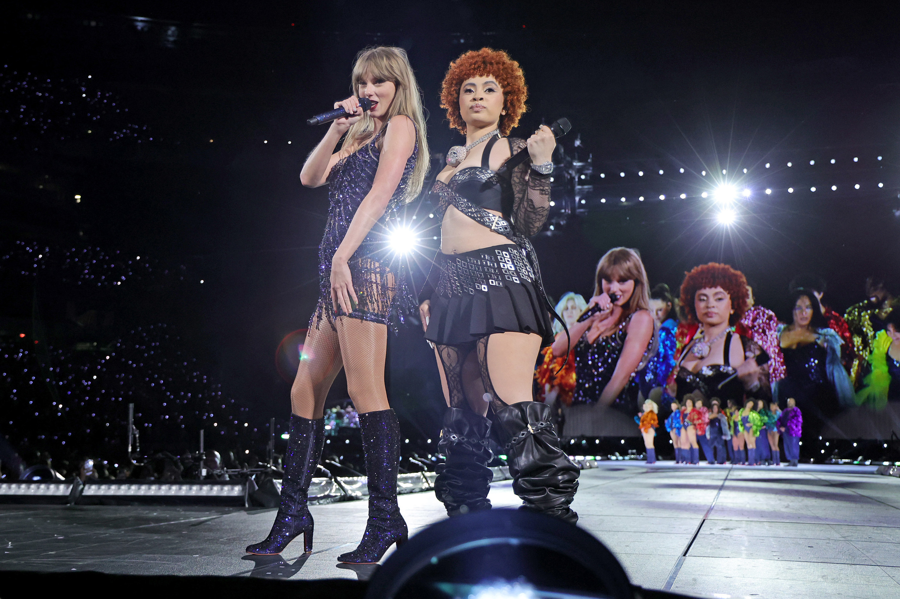 Taylor Swift and Ice Spice onstage