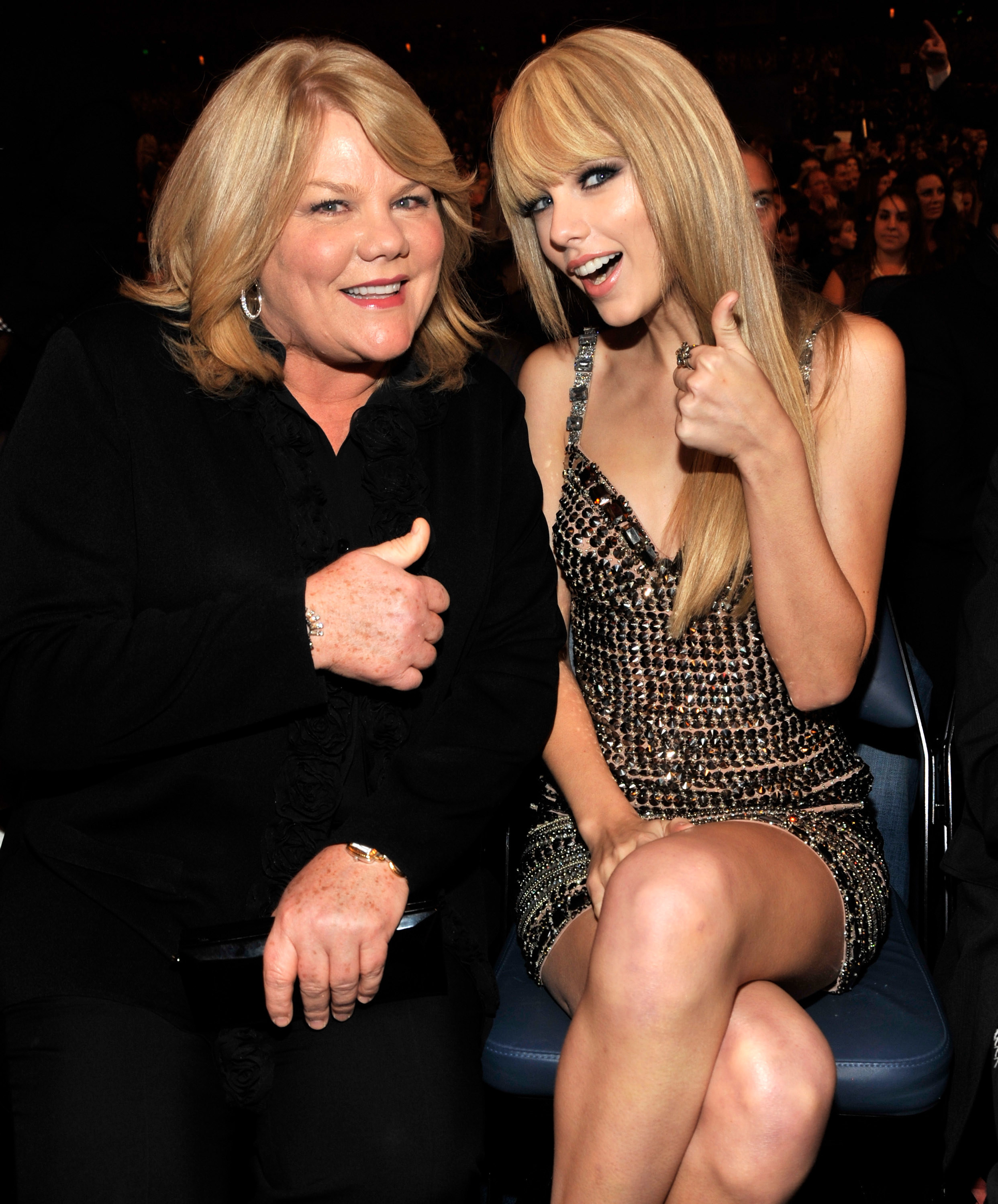 Closeup of Andrea and Taylor Swift