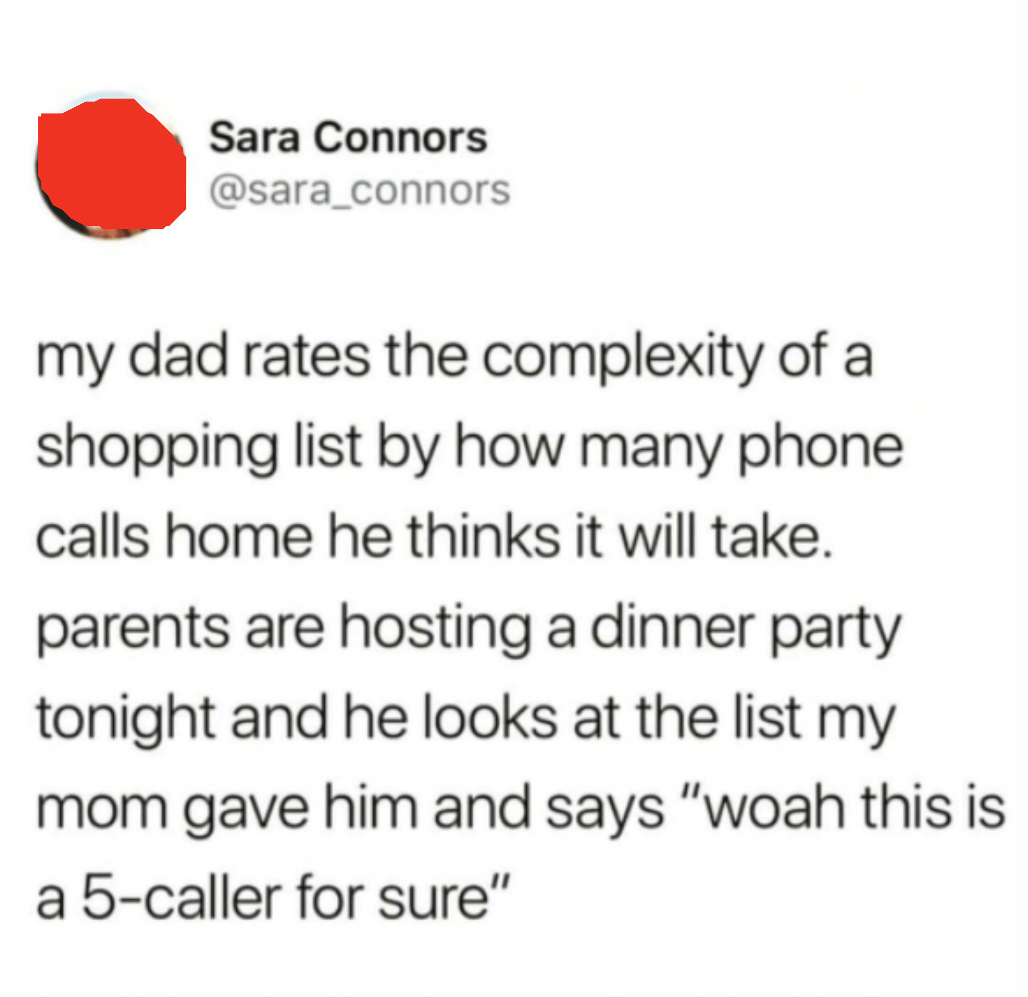 Screenshot of a tweet