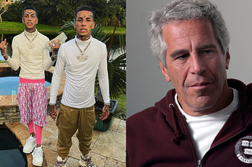island boys and jeffrey epstein in separate images