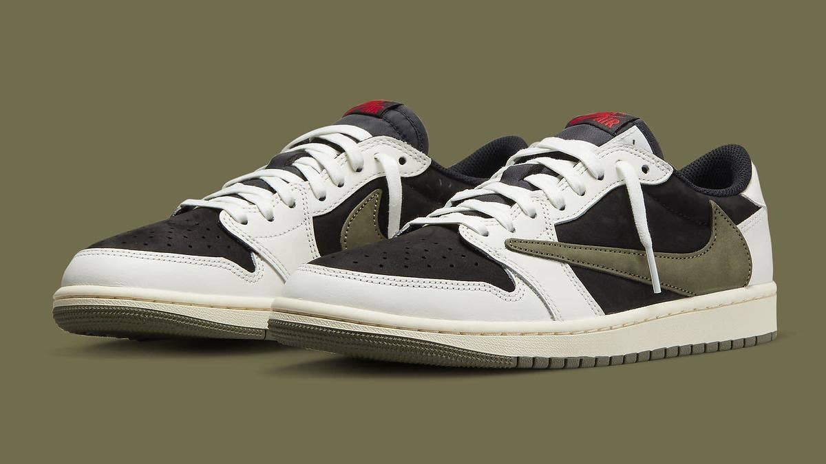 Travis Scott's ever-popular Air Jordan 1 Low is releasing in a new women's exclusive 'Olive' colorway that's set to drop in April 2023. Find more details here.