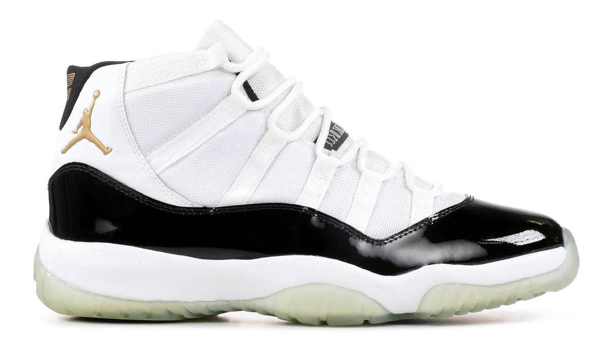 The "DMP' Air Jordan 11, one half of 2006's Defining Moments Pack along with the Air Jordan 6, is rumored to return with a holiday release date in 2023.