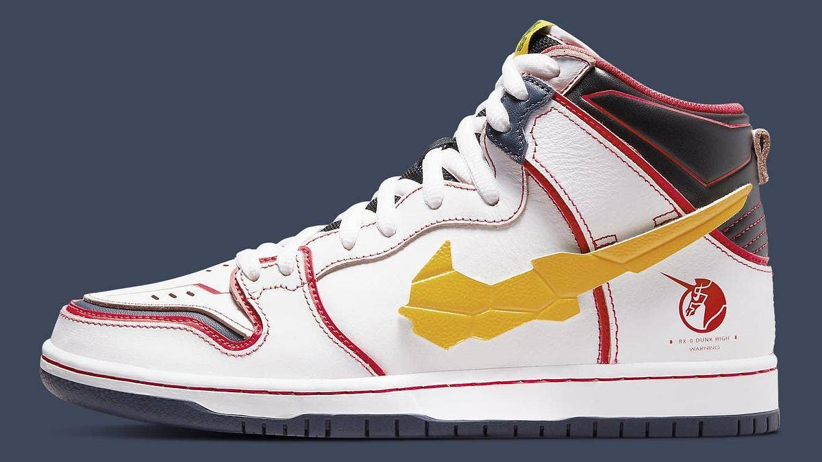 Japanese anime franchise Gundam is teaming up with Nike SB to release two official SB Dunk High collaborations inspired by Mobile Suit Gundam Unicorn.