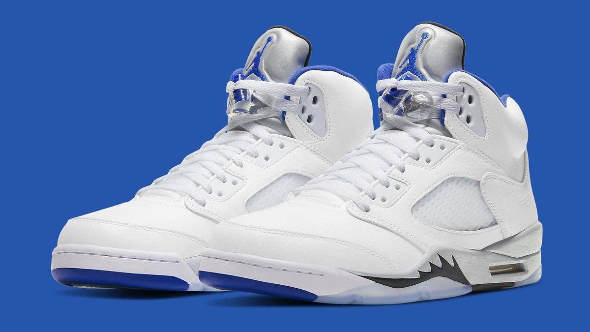 A new 'Hyper Royal' Air Jordan 5 colorway inspired by the classic 'Stealth' makeup is releasing in March 2021. Click here to learn more about the release.