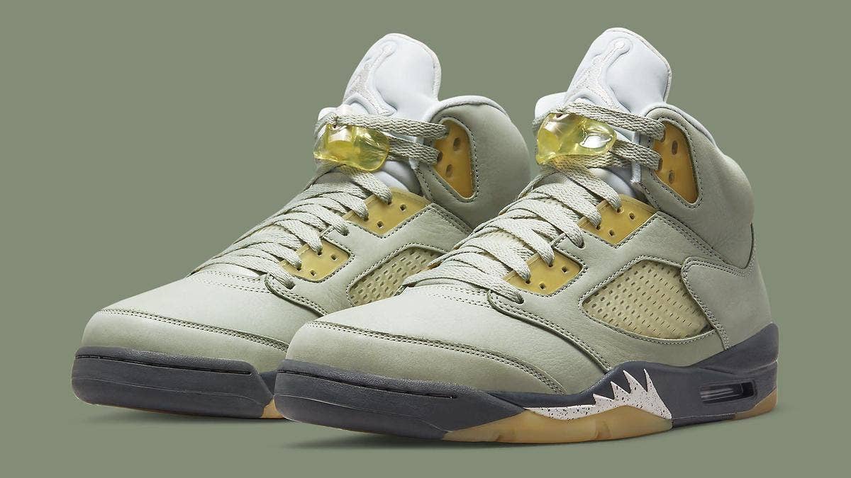 A new 'Jade Horizon' colorway of the Air Jordan 5 is reportedly releasing in March 2022. Click here for a first look and the early release details.