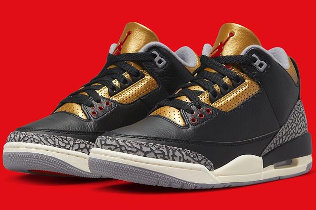 Gold on sale jordan sneakers