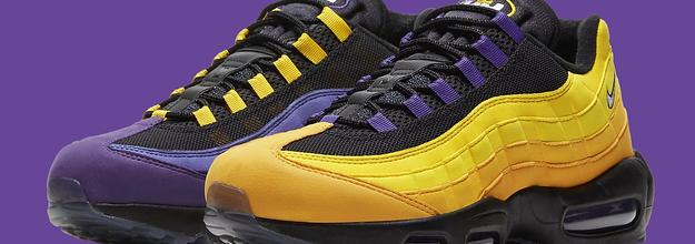 Nike LeBron Air Max 95 Home Team Lakers CZ3624-001 Release Date - SBD