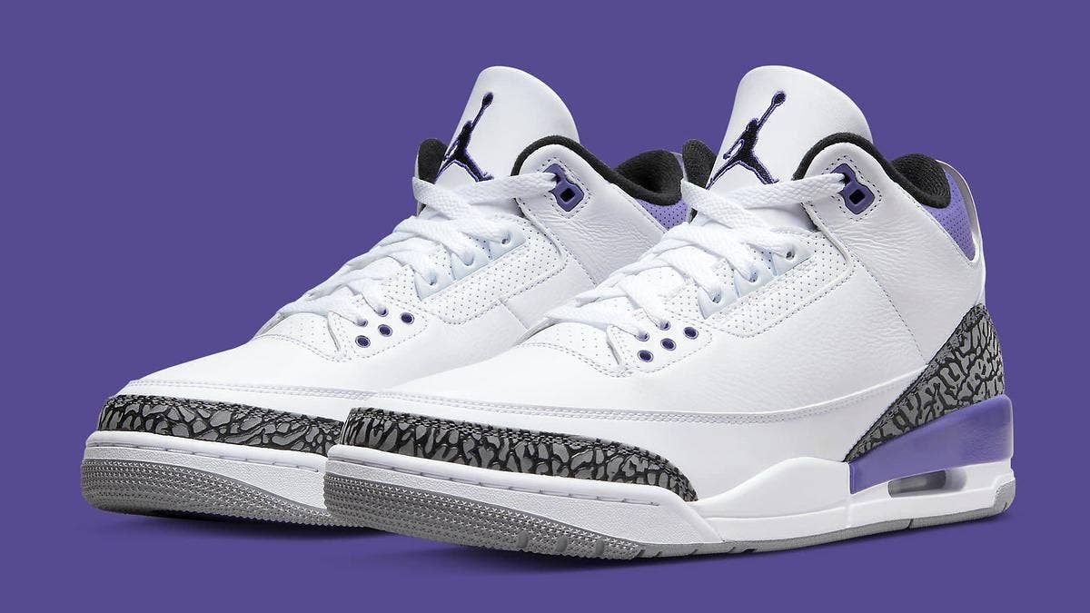 The Air Jordan 3 will release in a new white and purple colorway in July 2022. Click for everything you need to know about the release ahead of time.