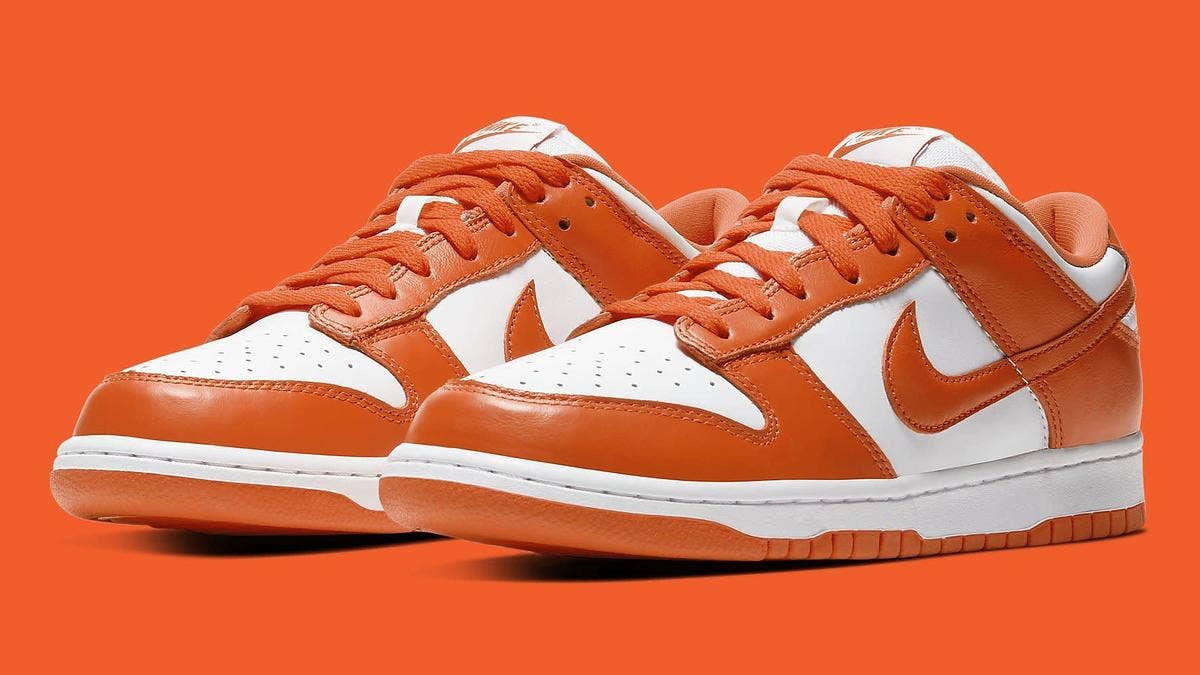 Nike is bringing back the classic 'Syracuse' Dunk as a low-top after it was previewed on Instagram. Click here for a first look.