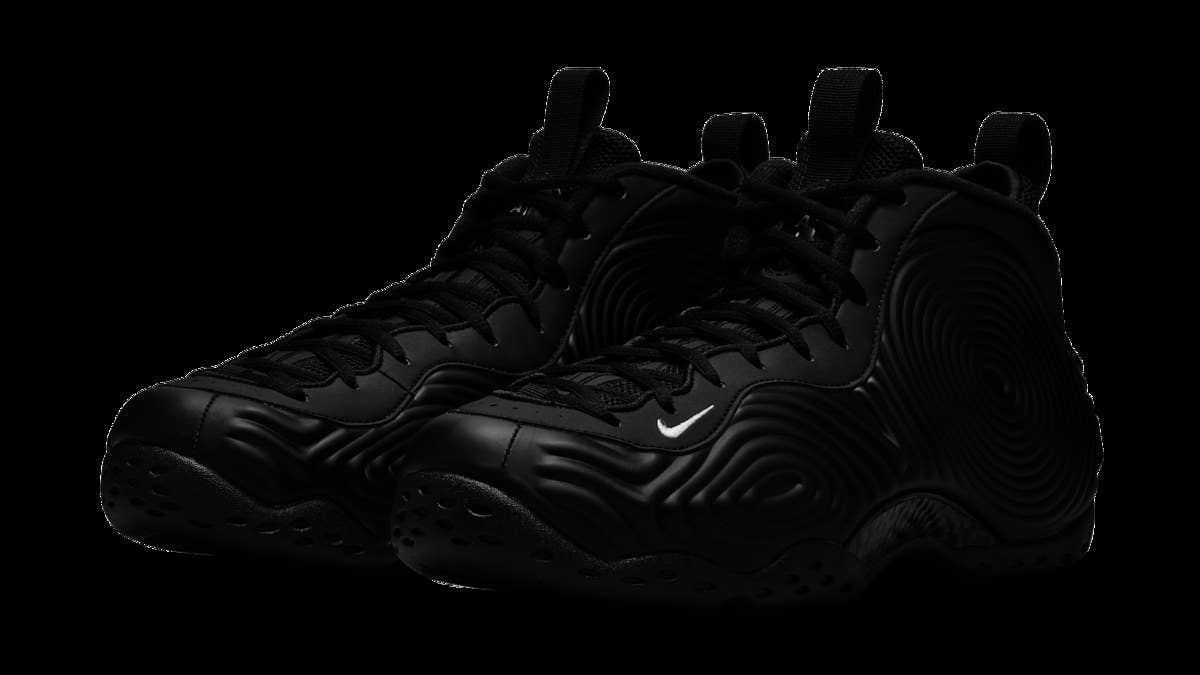 The release date and details for the Comme des Garçons Homme Plus x Nike Air Foamposite One sneaker collaboration. Find more information here.